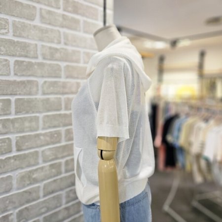 스카시 후드 가디건