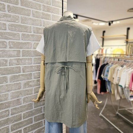 허리 스트링 롱 베스트