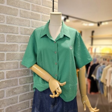 자수 포인트 루즈핏 남방