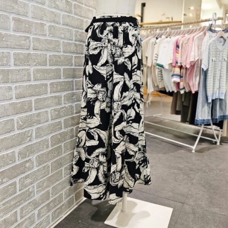 프린트 치마 바지