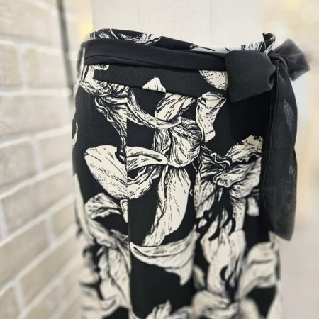 프린트 치마 바지