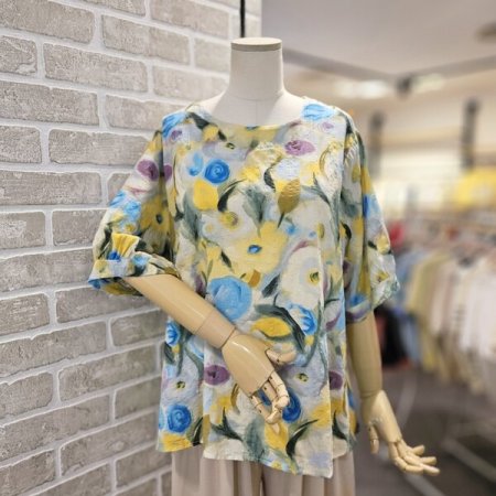 썸머 플라워 프린트 블라우스