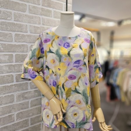 썸머 플라워 프린트 블라우스