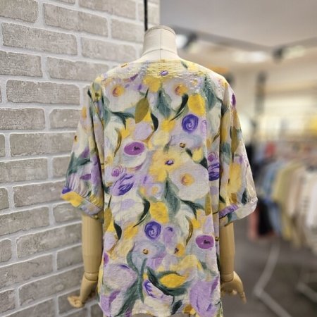 썸머 플라워 프린트 블라우스