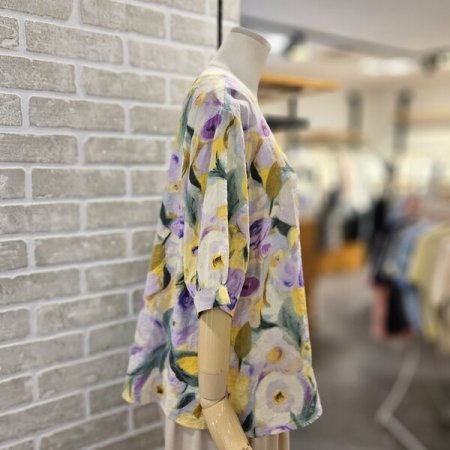 썸머 플라워 프린트 블라우스
