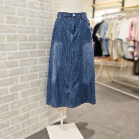 데님 A라인 스커트
