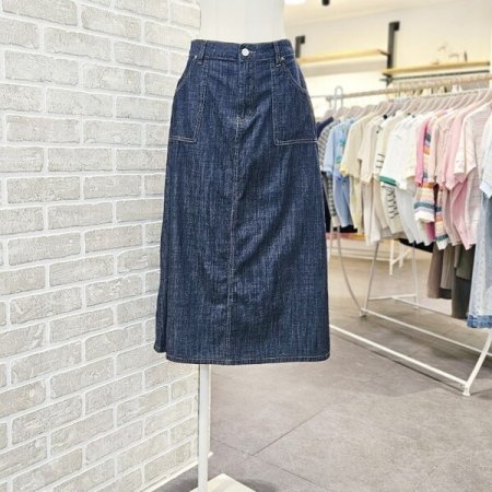 데님 A라인 스커트