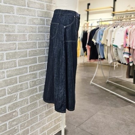 데님 A라인 스커트