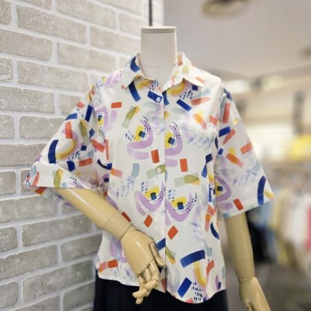 프린트 루즈핏 남방