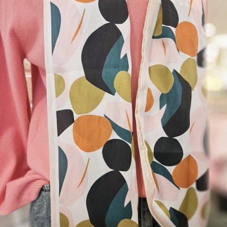 멀티 배색 쁘띠 스카프