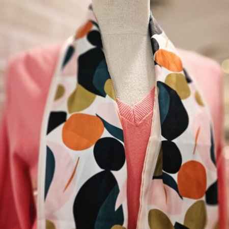 멀티 배색 쁘띠 스카프