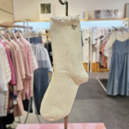 실버 리본 양말