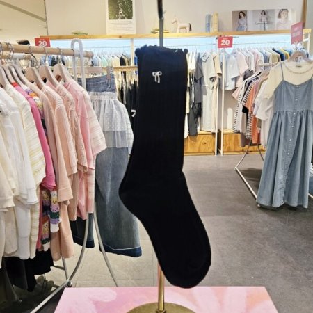 실버 리본 양말