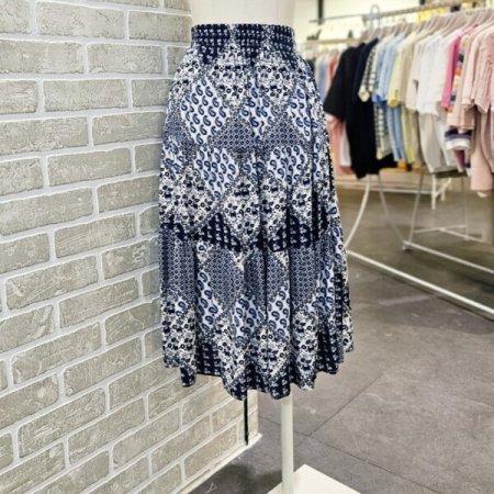 레이온 프린트 스커트