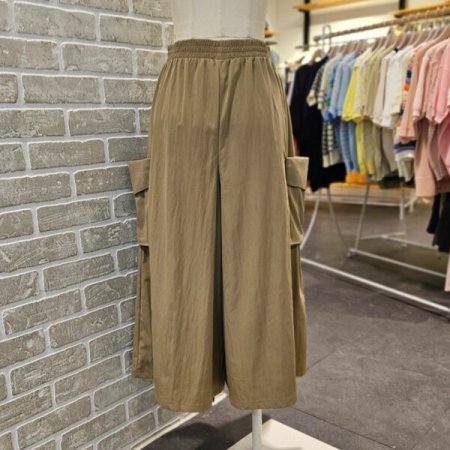 아웃 포켓 치마 바지