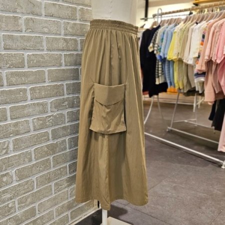 아웃 포켓 치마 바지