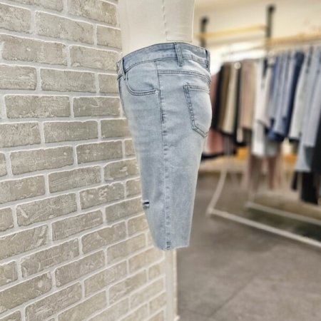 데님 슬림핏 5부 데님 쇼츠