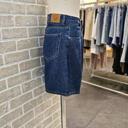 턱 장식 데님 쇼츠