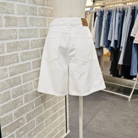 턱 장식 데님 쇼츠