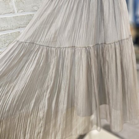 시스루 티어드 스커트
