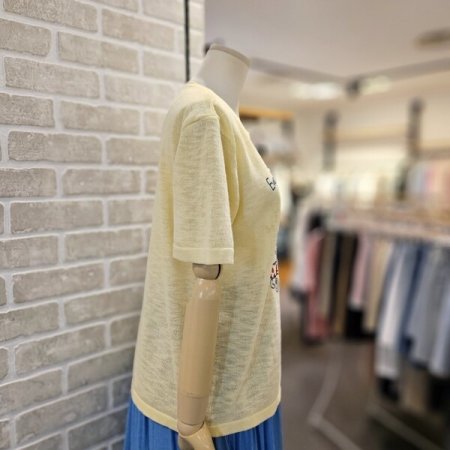 강아지 자수 니트