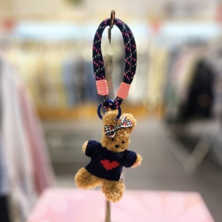 브라운 레꼬밍 니트 키링