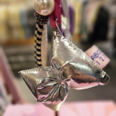 실버 리본 스트랩 키링