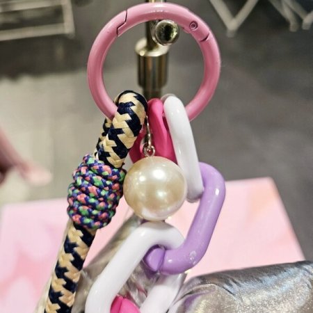 실버 리본 스트랩 키링