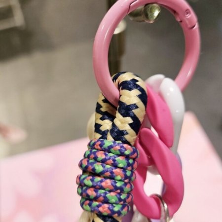 실버 리본 스트랩 키링