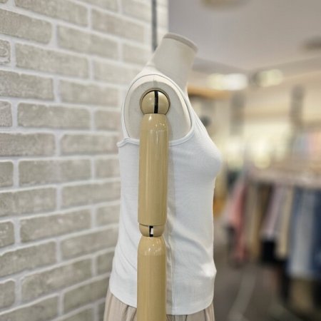 면 스판 솔리드 슬리브리스