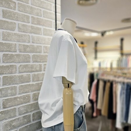 도그 프린트 반팔 티셔츠