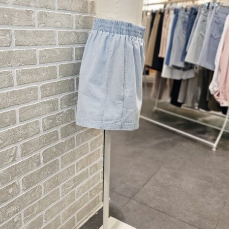 레코브 자수 밴딩 쇼츠