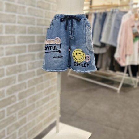 자수 패치 밴딩 쇼츠