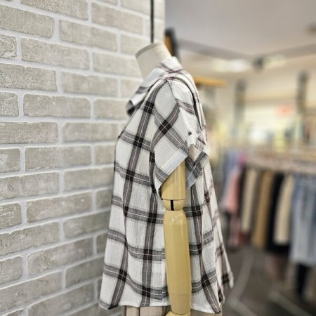 요루 체크 셔츠