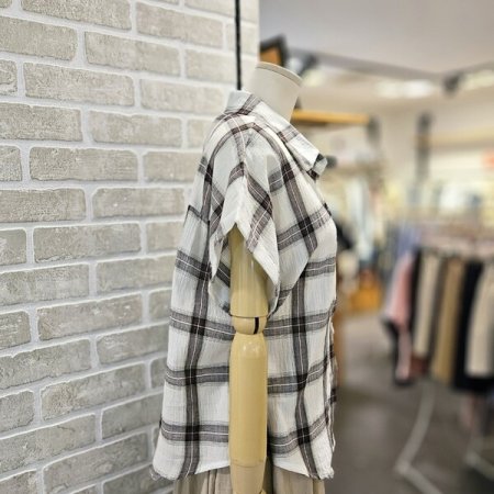 요루 체크 셔츠