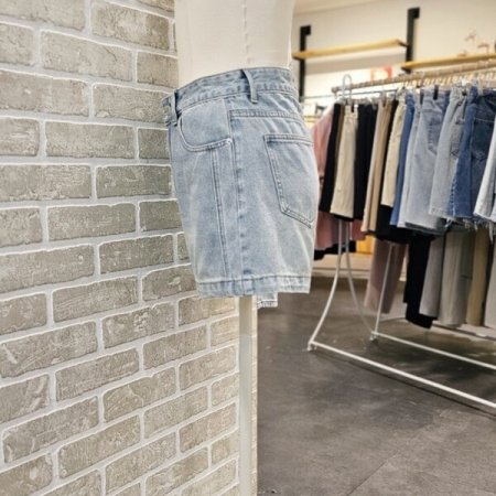 절개 데님 숏 팬츠