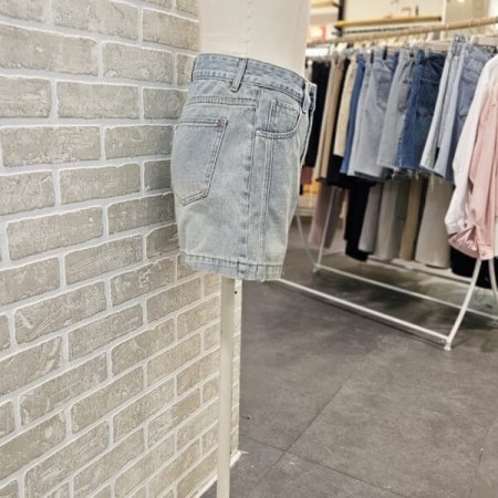 절개 데님 숏 팬츠