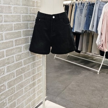절개 데님 숏 팬츠