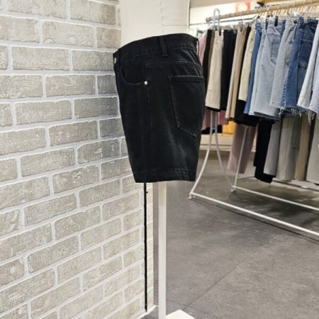 절개 데님 숏 팬츠