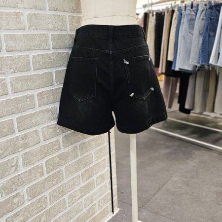 절개 데님 숏 팬츠