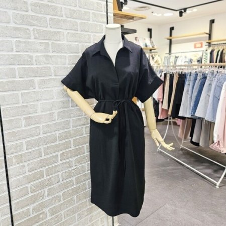 루즈핏 벨트 원피스