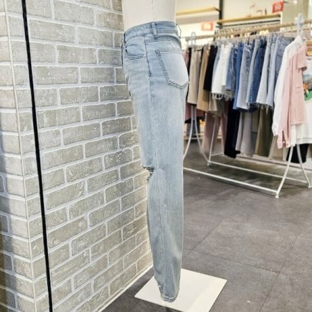 데미지 데님 팬츠