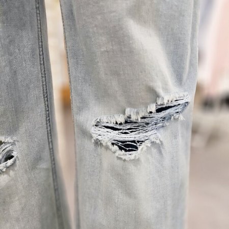 데미지 데님 팬츠