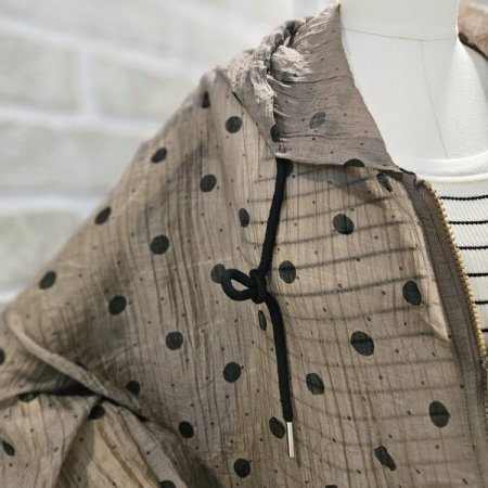 도트 시스루 점퍼