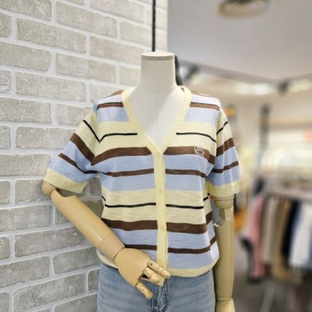 멀티 스트라이프 가디건