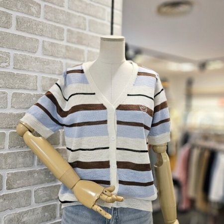 멀티 스트라이프 가디건