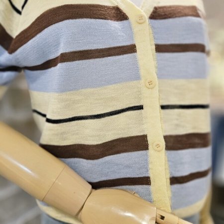 멀티 스트라이프 가디건