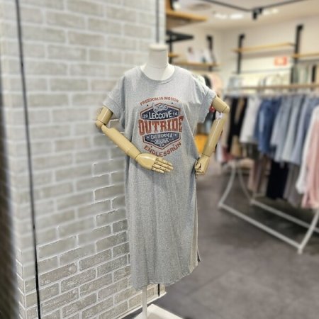 나염 롱 원피스