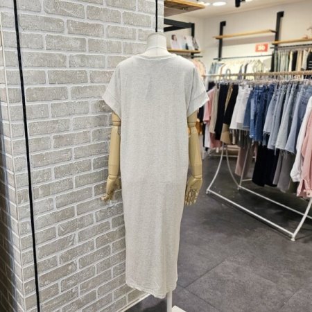 나염 롱 원피스