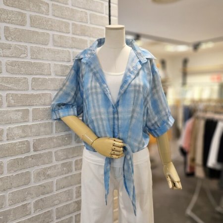 체크 세트 남방